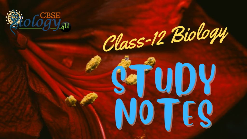 Class-12 Biology Study Notes - cbsebiology4u
